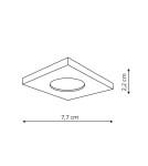 Flush-mounted hermetic lamps - Light Prestige Lagos square flush-mounted eyelet white IP65 GU10 white LP-440/1RS WH square - product 3