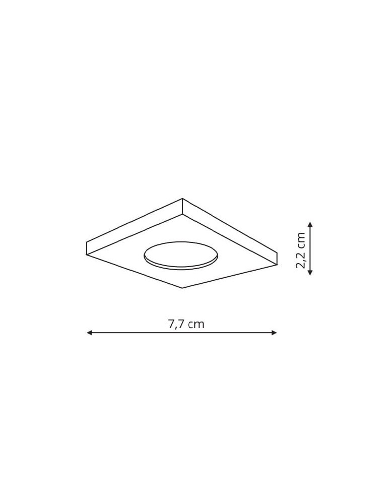 Flush-mounted hermetic lamps - Light Prestige Lagos square flush-mounted eyelet white IP65 GU10 white LP-440/1RS WH square - product kolory-swiatla.pl 3