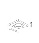 Flush-mounted lamps - pendants - Light Prestige Metis 1 concealed white GU10 white LP-2780/1RS WH - product 2