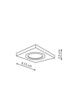 Light Prestige Metis 1 podtynkowa biała GU10 biały LP-2780/1RS WH - produkt 2