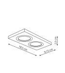 Flush-mounted lamps - pendants - Light Prestige Metis 2 flush-mounted white GU10 white LP-2780/2RS WH - product 2