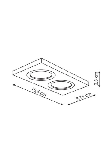 Light Prestige Metis 2 flush-mounted white GU10 white LP-2780/2RS WH - product 2