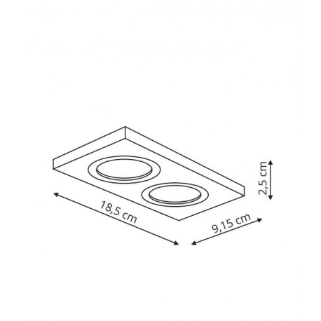 Light Prestige Metis 2 podtynkowa biała GU10 biały LP-2780/2RS WH