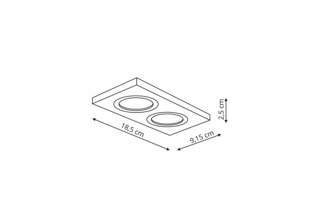 Light Prestige Metis 2 podtynkowa biała GU10 biały LP-2780/2RS WH