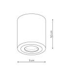 Hermetic ceiling luminaires - Light Prestige Faro XL surface mounted luminaire white with IP65 GU10 white LP-6510/1SM XL WH - product 2