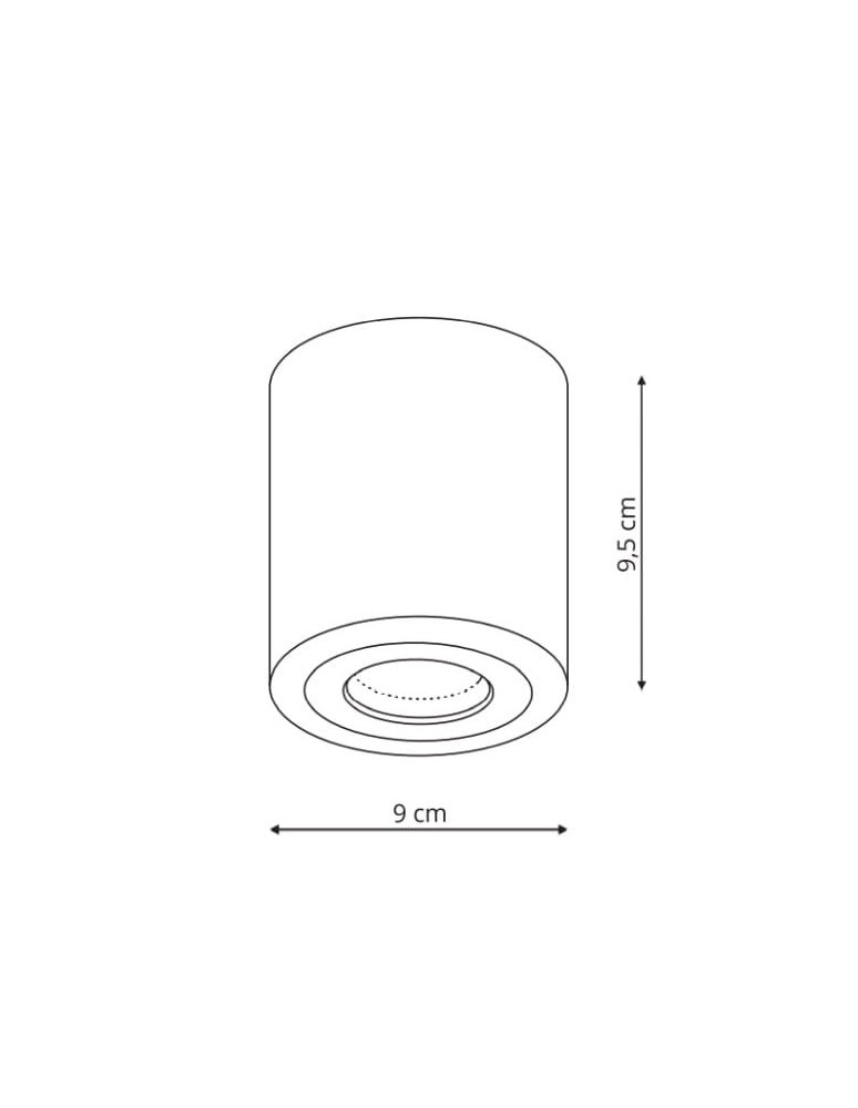 Hermetic ceiling luminaires - Light Prestige Faro XL surface mounted luminaire white with IP65 GU10 white LP-6510/1SM XL WH - product kolory-swiatla.pl 2