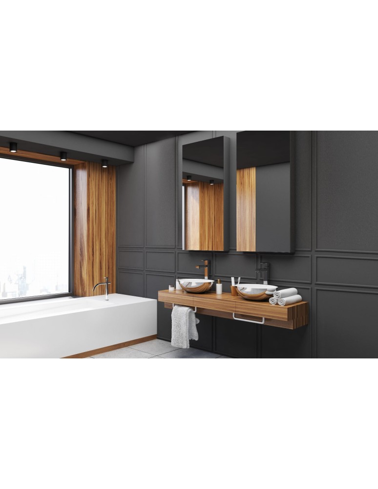 Hermetic ceiling luminaires - Light Prestige Faro XL surface-mounted luminaire black IP65 GU10 black LP-6510/1SM XL BK - product kolory-swiatla.pl 3