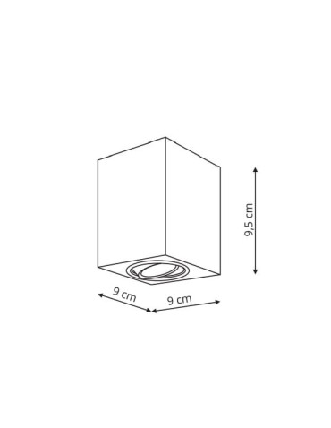 Light Prestige Lyon 1 oprawa natynkowa biala GU10 biały LP-5881/1SM WH - produkt 2