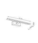 Bathroom wall lamps - Light Prestige Isla chrome wall lamp with IP44 4000K LED chrome GS-LWB-12W CH - product 2