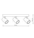 Spotlight ceiling lamps - Light Prestige Snow 3 spot white GU10 white LP-731/3W WH - product 2