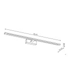 Bathroom wall lamps - Light Prestige Isla chrome XXL wall lamp with IP44 4000K LED chrome GS-LWB-32W CH - product 2