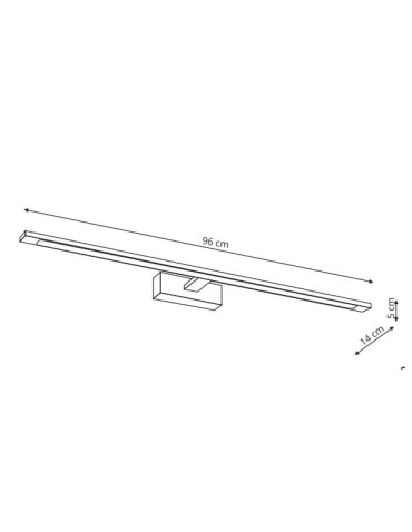 Light Prestige Isla kinkiet chrom XXL z IP44 4000K LED chrom GS-LWB-32W CH - produkt 2