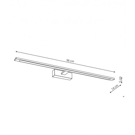 Light Prestige Isla kinkiet chrom XXL z IP44 4000K LED chrom GS-LWB-32W CH