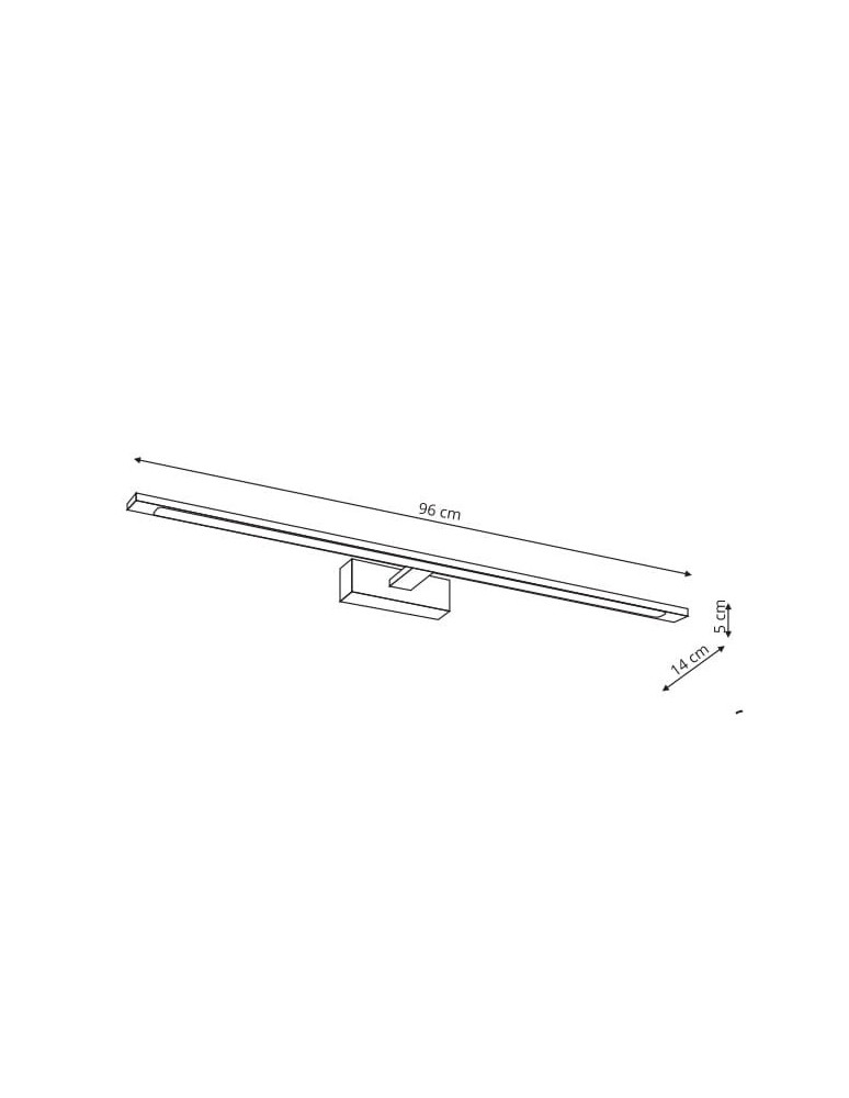 Bathroom wall lamps - Light Prestige Isla chrome XXL wall lamp with IP44 4000K LED chrome GS-LWB-32W CH - product kolory-swiatla.pl 2