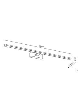 Light Prestige Isla chrome XXL wall lamp with IP44 4000K LED chrome GS-LWB-32W CH - product 2
