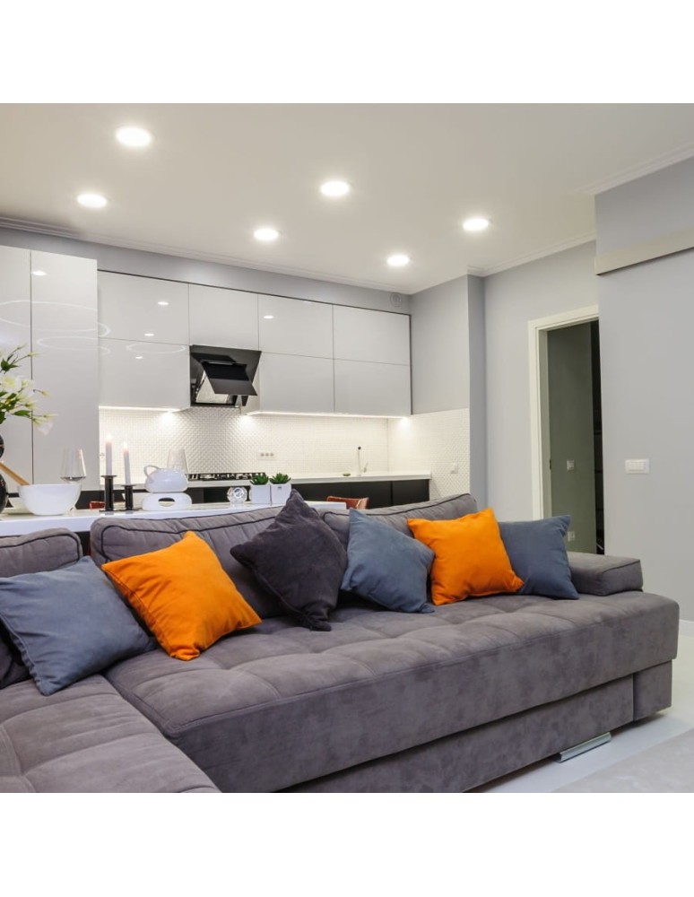 Round flush-mounted lamps - Light Prestige Nero flush mounted movable white GU10 white LP-4424/1RS WH movable eyelet - product kolory-swiatla.pl 3