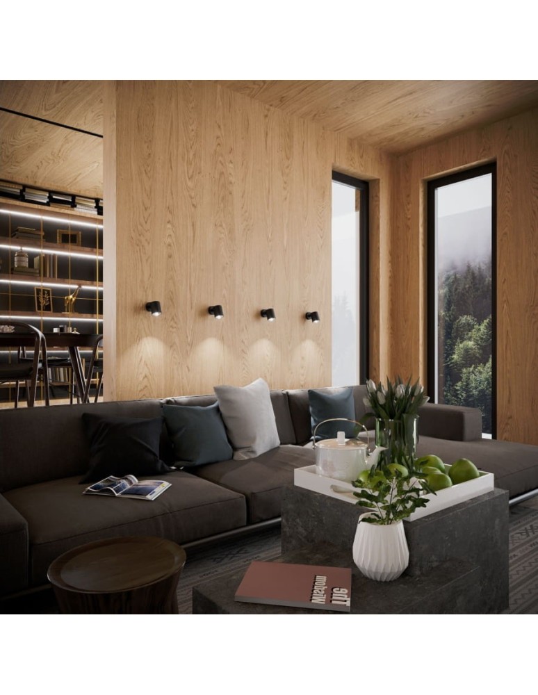 Ceiling spotlights - Light Prestige Snow 1 spot black GU10 black LP-731/1W BK - product kolory-swiatla.pl 3