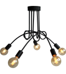 Pendant lamps - Light Prestige Spin 5 pendant E27 black LP-1313/5P BK - product 1