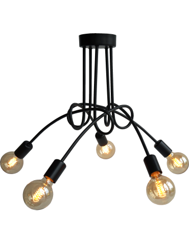 Light Prestige Spin 5 pendant E27 black LP-1313/5P BK