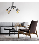 Pendant lamps - Light Prestige Spin 5 pendant E27 black LP-1313/5P BK - product 3