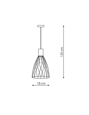 Light Prestige Moderno long pendant GU10 black/brown LP-1221/1P L BK - product 2
