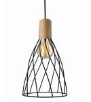 Pendant lamps - Light Prestige Moderno pendant long E27 E27 black/brown LP-1221/1P L E27 BK - product 1