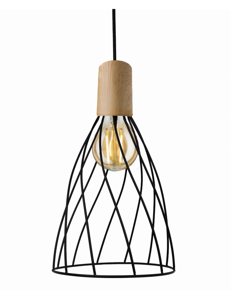 Pendant lamps - Light Prestige Moderno pendant long E27 E27 black/brown LP-1221/1P L E27 BK - product kolory-swiatla.pl 1