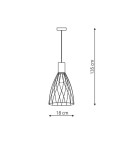 Pendant lamps - Light Prestige Moderno pendant long E27 E27 black/brown LP-1221/1P L E27 BK - product 2