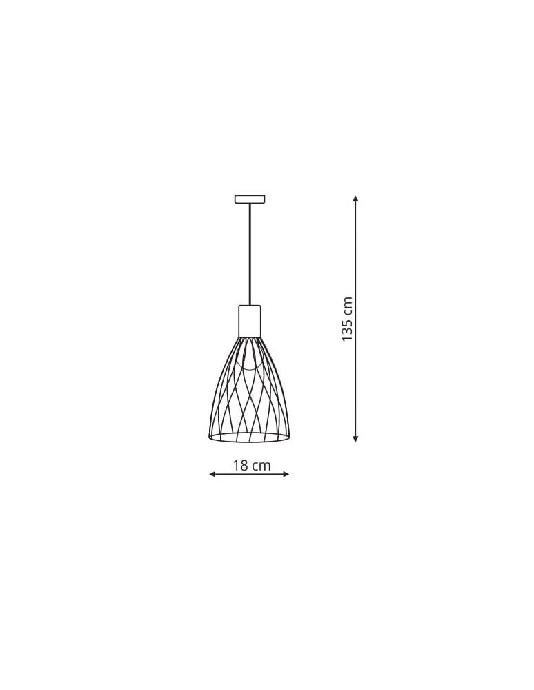 Pendant lamps - Light Prestige Moderno pendant long E27 E27 black/brown LP-1221/1P L E27 BK - product kolory-swiatla.pl 2