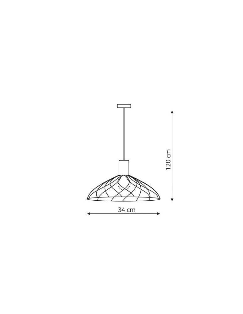Pendant lamps - Light Prestige Moderno pendant large E27 E27 black/brown LP-1221/1P B E27 BK - product kolory-swiatla.pl 2