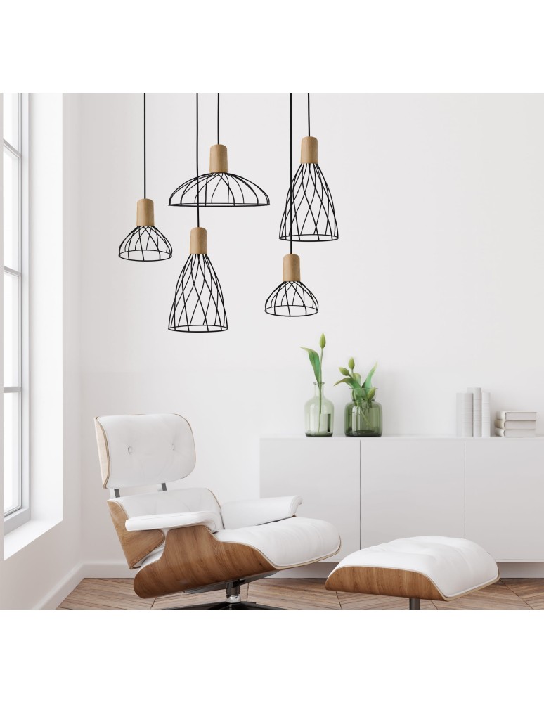 Pendant lamps - Light Prestige Moderno pendant large E27 E27 black/brown LP-1221/1P B E27 BK - product kolory-swiatla.pl 3