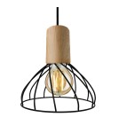 Pendant lamps - Light Prestige Moderno pendant small E27 E27 black/brown LP-1221/1P S E27 BK - product 1