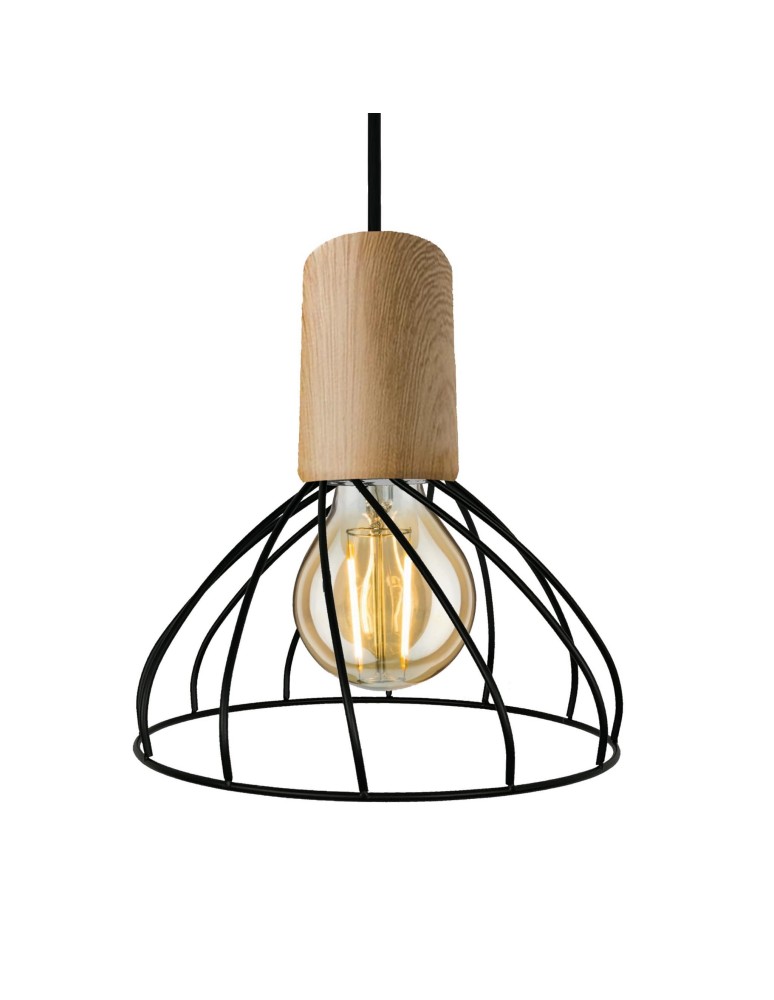 Pendant lamps - Light Prestige Moderno pendant small E27 E27 black/brown LP-1221/1P S E27 BK - product kolory-swiatla.pl 1