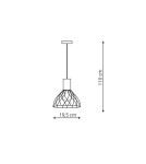 Pendant lamps - Light Prestige Moderno pendant small E27 E27 black/brown LP-1221/1P S E27 BK - product 2