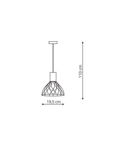 Light Prestige Moderno wisząca mała E27 E27 czarny/brązowy LP-1221/1P S E27 BK - produkt 2