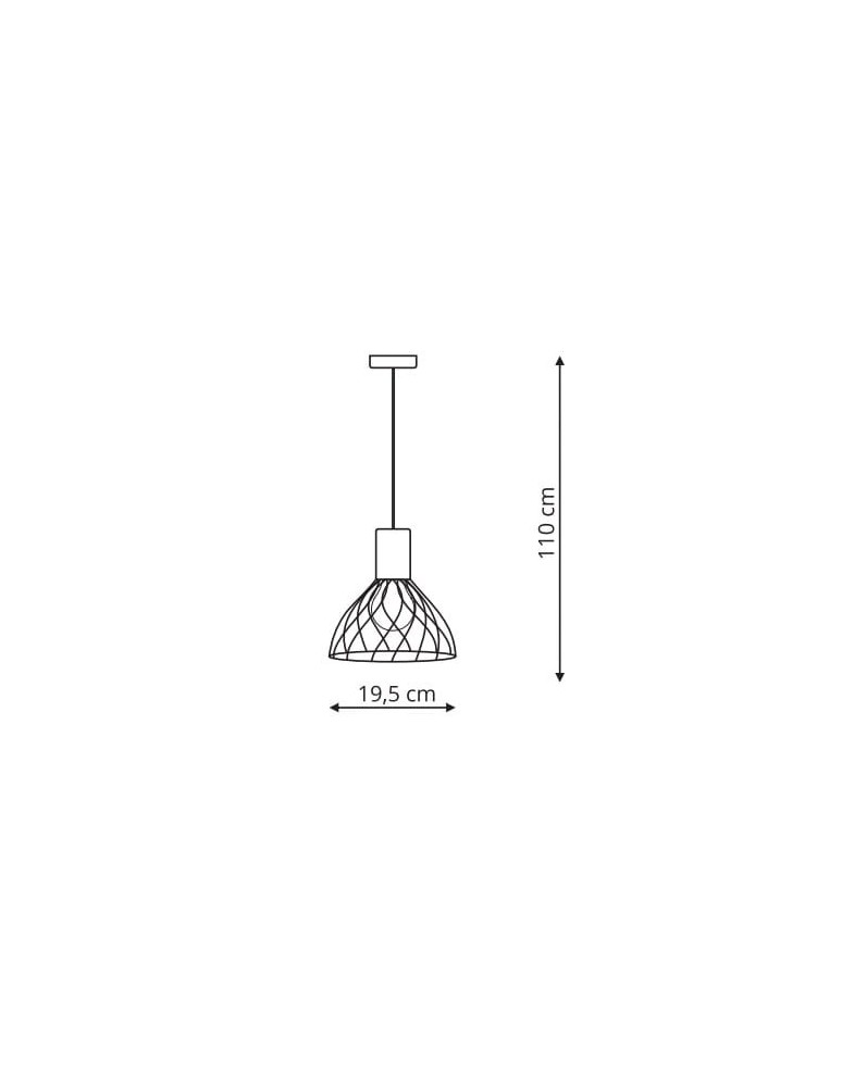 Pendant lamps - Light Prestige Moderno pendant small E27 E27 black/brown LP-1221/1P S E27 BK - product kolory-swiatla.pl 2