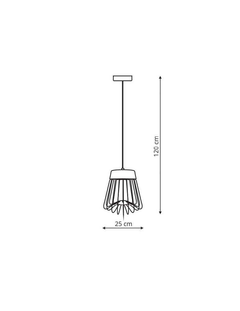 Pendant lamps - Light Prestige Nido pendant black E27 black/wood LP-128/1P BK - product kolory-swiatla.pl 2