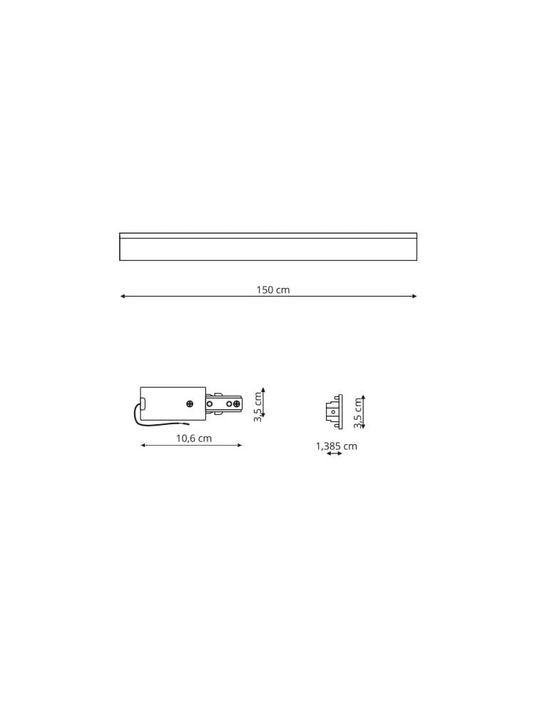 1 phase buses - Light Prestige 1F 1.5m chinch cable white LP-571/150CM WH - product kolory-swiatla.pl 4