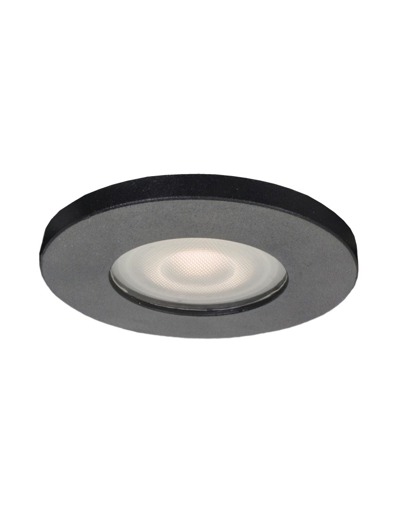 Flush-mounted hermetic lamps - Light Prestige Lagos flush round black IP65 GU10 black LP-440/1RS BK eyelet - product kolory-swiatla.pl 1