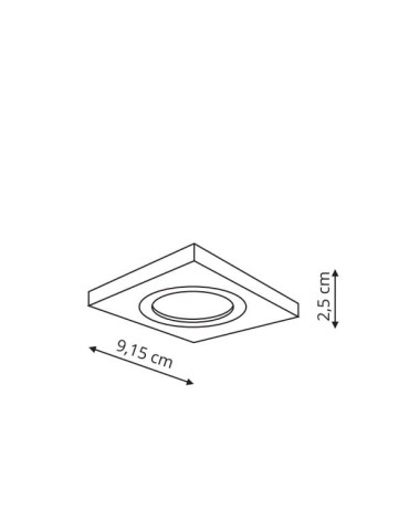 Light Prestige Metis 1 flush mounted black GU10 black LP-2780/1RS BK - product 2