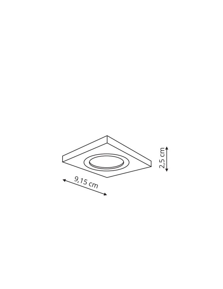 Flush-mounted lamps - pendants - Light Prestige Metis 1 flush mounted black GU10 black LP-2780/1RS BK - product kolory-swiatla.pl 2