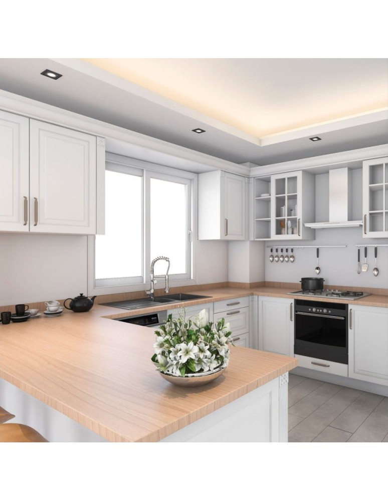 Flush-mounted lamps - pendants - Light Prestige Metis 1 flush mounted black GU10 black LP-2780/1RS BK - product kolory-swiatla.pl 3