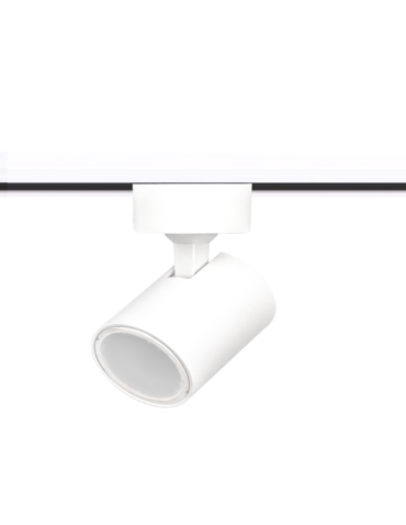 Light Prestige Snow spotlight for busbar 1F white GU10 white LP-731/1R WH