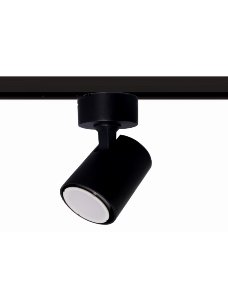 Lamps for 1 phase busbars - Light Prestige Snow spotlight for busbar 1F black GU10 black LP-731/1R BK - product kolory-swiatla.pl 1