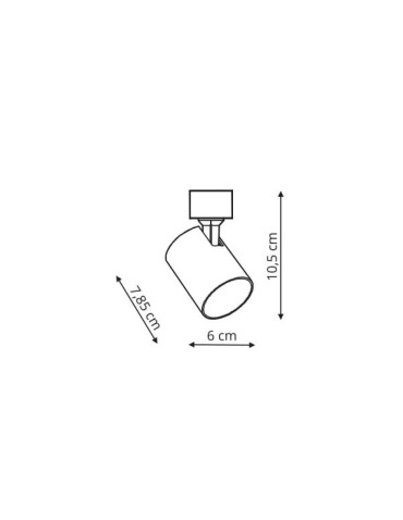 Light Prestige Snow spotlight for busbar 1F black GU10 black LP-731/1R BK - product 2