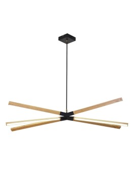 Light Prestige Lugano 6 wiszaca - 97 cm LED czarny/drewno LP-2828/6P - 97