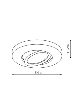 Light Prestige Lagos concealed round movable black IP20 GU10 black LP-440/1RS BK movable eyelet - product 2