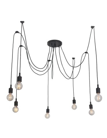 Light Prestige Soleto 7 pendant E27 black LP-90082/7P