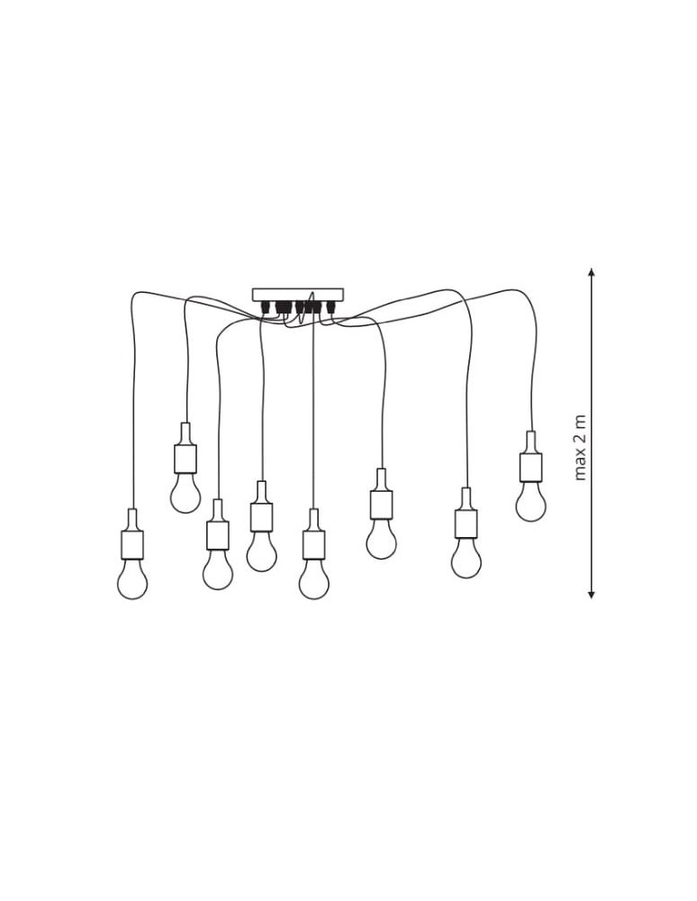 Pendant lamps - Light Prestige Soleto 7 pendant E27 black LP-90082/7P - product kolory-swiatla.pl 2
