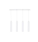Pendant lamps on a strip - Azzardo TUBO 4 WHITE 4xGU10 Pendant White AZ1239 - product 1